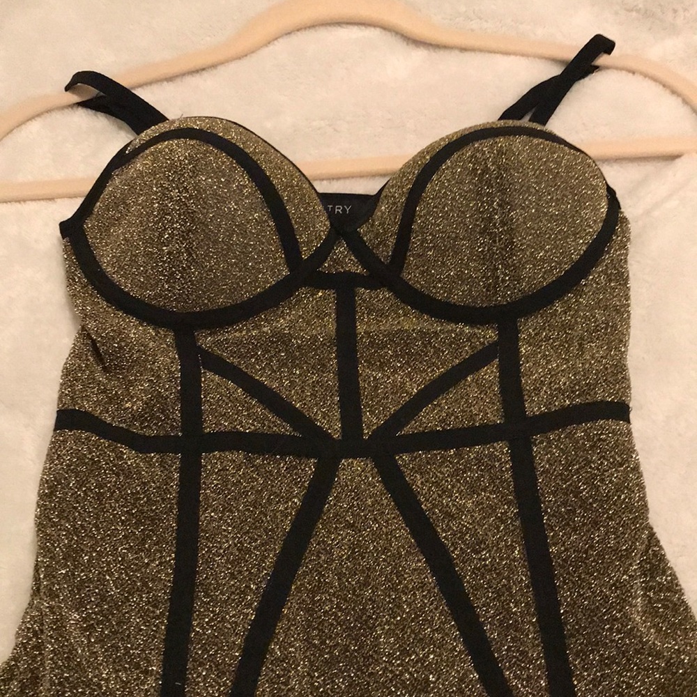 New Gold and black bodysuit